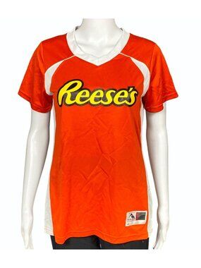 Reeses Sportswear Womens Med #17 V Neck Short Sleeve Top Augusta Athletic